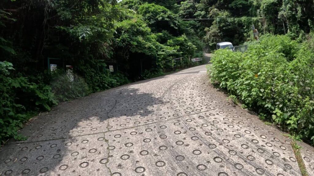 暗峠最大傾斜地点中