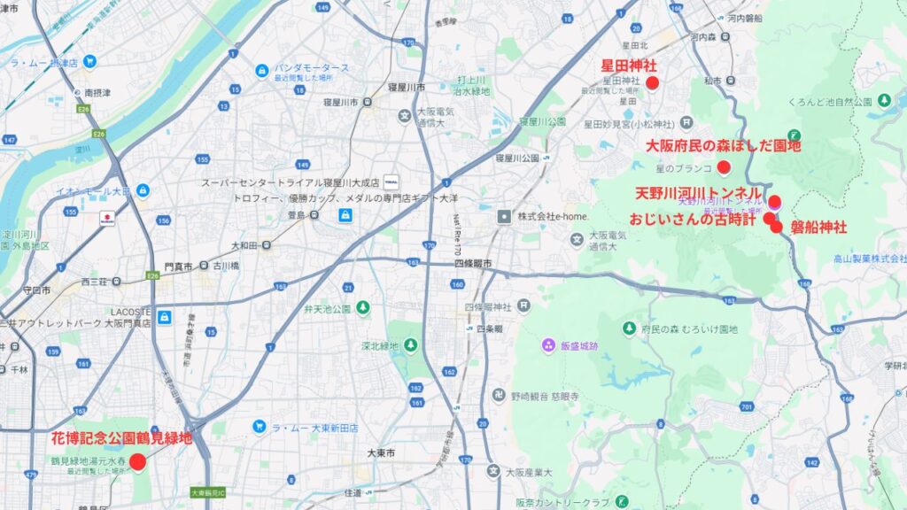 星のブランコへツーリング地図