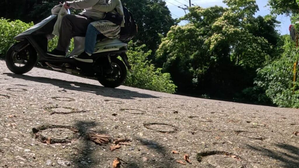 暗峠の最大傾斜地点